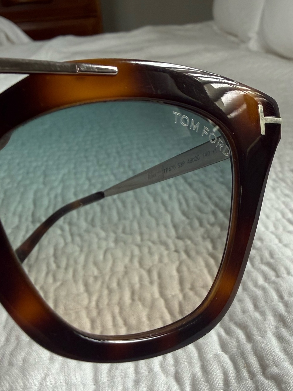 Tom Ford Tortoiseshell Sunglasses with Gradient Lenses - Picture 7 of 10